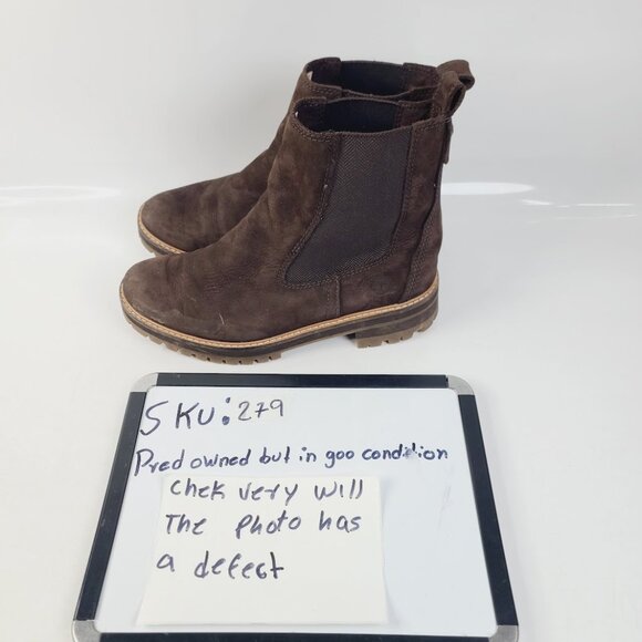 Timberland Women's Dark Brown Courmayeur Valley Ankle Chelsea Boots Size US 9.5 - Picture 7 of 7